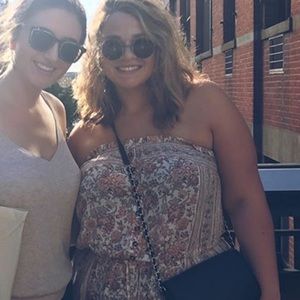 Cozy flower romper strapless